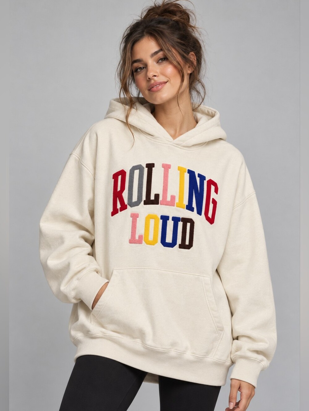 Rolling Loud Cream Multicolor Large Hoodie